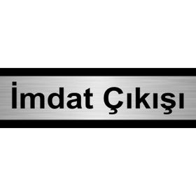 Özarslan Dizayn İmdat Çıkışı 7x20 cm Gümüş Renk Metal Yönlendirme Levhası