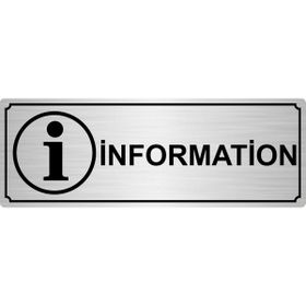 Özarslan Dizayn Informatıon 7x20 cm Gümüş Renk Metal Yönlendirme Levhası