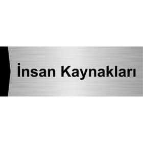 Özarslan Dizayn İnsan Kaynakları 10x20 cm Gümüş Renk Metal Yönlendirme Levhası