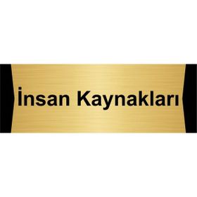 Özarslan Dizayn İnsan Kaynakları 5x20 cm Altın Renk Metal Yönlendirme Levhası