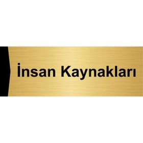 Özarslan Dizayn İnsan Kaynakları 5x20 cm Altın Renk Metal Yönlendirme Levhası