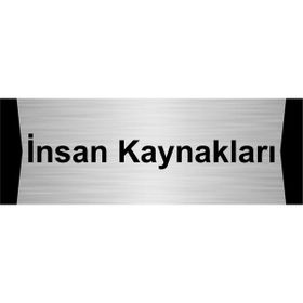 Özarslan Dizayn İnsan Kaynakları 5x20 cm Gümüş Renk Metal Yönlendirme Levhası