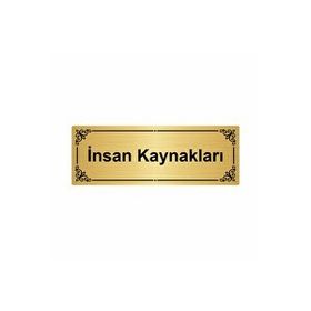 Özarslan Dizayn İnsan Kaynakları 7x20 cm Altın Renk Metal Yönlendirme Levhası