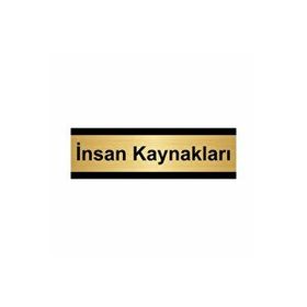 Özarslan Dizayn İnsan Kaynakları 7x20 cm Altın Renk Metal Yönlendirme Levhası