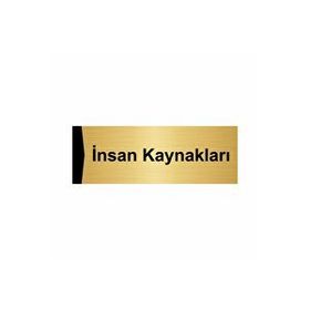 Özarslan Dizayn İnsan Kaynakları 7x20 cm Altın Renk Metal Yönlendirme Levhası