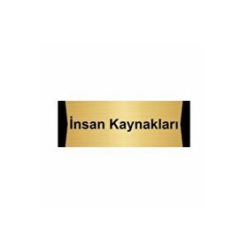 Özarslan Dizayn İnsan Kaynakları 7x20 cm Altın Renk Metal Yönlendirme Levhası