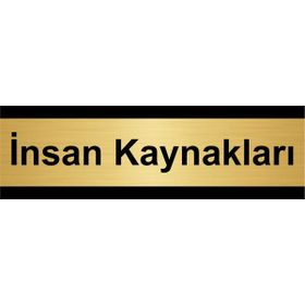 Özarslan Dizayn İnsan Kaynakları 7x20 cm Altın Renk Metal Yönlendirme Levhası