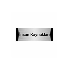 Özarslan Dizayn İnsan Kaynakları 7x20 cm Gümüş Renk Metal Yönlendirme Levhası
