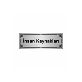 Özarslan Dizayn İnsan Kaynakları 7x20 cm Gümüş Renk Metal Yönlendirme Levhası