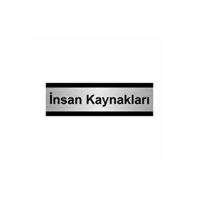 Özarslan Dizayn İnsan Kaynakları 7x20 cm Gümüş Renk Metal Yönlendirme Levhası
