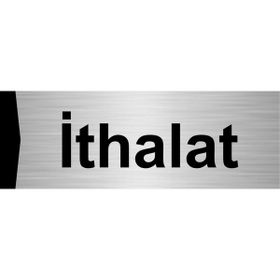 Özarslan Dizayn İthalat 10x20 cm Gümüş Renk Metal Yönlendirme Levhası