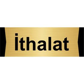 Özarslan Dizayn İthalat 7x20 cm Altın Renk Metal Yönlendirme Levhası