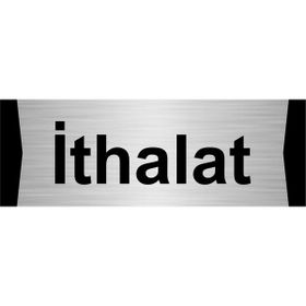 Özarslan Dizayn İthalat 7x20 cm Gümüş Renk Metal Yönlendirme Levhası