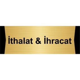 Özarslan Dizayn İthalat ve ihracat 10x20 cm Altın Renk Metal Yönlendirme Levhası
