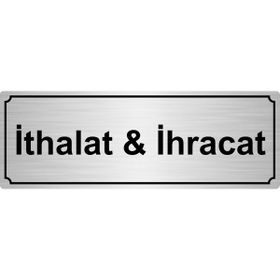 Özarslan Dizayn İthalat ve ihracat 10x20 cm Gümüş Renk Metal Yönlendirme Levhası