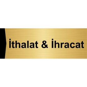 Özarslan Dizayn İthalat ve ihracat 5x20 cm Altın Renk Metal Yönlendirme Levhası