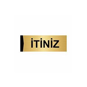 Özarslan Dizayn İtiniz 10x20 cm Altın Renk Metal Yönlendirme Levhası