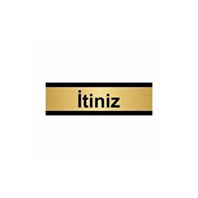 Özarslan Dizayn İtiniz 5x20 cm Altın Renk Metal Yönlendirme Levhası