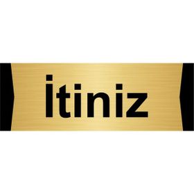 Özarslan Dizayn İtiniz 5x20 cm Altın Renk Metal Yönlendirme Levhası