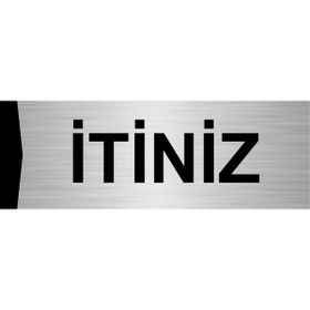 Özarslan Dizayn İtiniz 7x20 cm Gümüş Renk Metal Yönlendirme Levhası