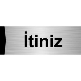 Özarslan Dizayn İtiniz 7x20 cm Gümüş Renk Metal Yönlendirme Levhası