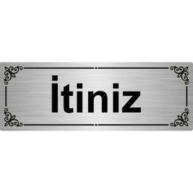 Özarslan Dizayn İtiniz 7x20 cm Gümüş Renk Metal Yönlendirme Levhası
