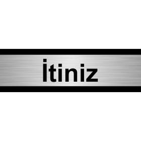 Özarslan Dizayn İtiniz 7x20 cm Gümüş Renk Metal Yönlendirme Levhası