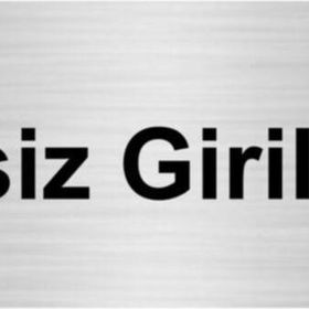 Özarslan Dizayn İzinsiz Girilmez 7x20 cm Gümüş Renk Metal Yönlendirme Levhası