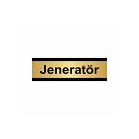 Özarslan Dizayn Jeneratör 10x20 cm Altın Renk Metal Yönlendirme Levhası