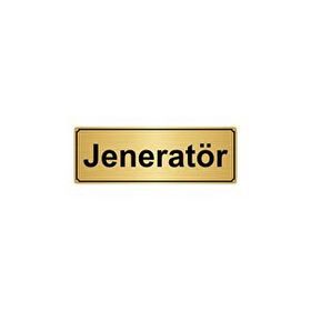 Özarslan Dizayn Jeneratör 10x20 cm Altın Renk Metal Yönlendirme Levhası
