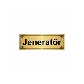Özarslan Dizayn Jeneratör 7x20 cm Altın Renk Metal Yönlendirme Levhası