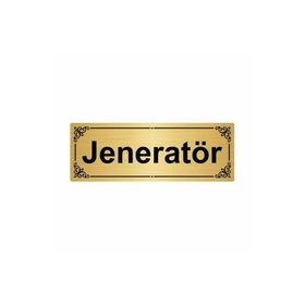 Özarslan Dizayn Jeneratör 7x20 cm Altın Renk Metal Yönlendirme Levhası