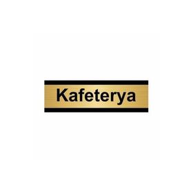 Özarslan Dizayn Kafeterya 10x20 cm Altın Renk Metal Yönlendirme Levhası