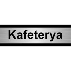 Özarslan Dizayn Kafeterya 10x20 cm Gümüş Renk Metal Yönlendirme Levhası