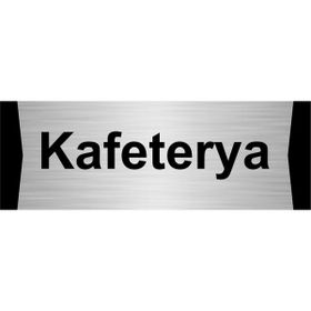 Özarslan Dizayn Kafeterya 10x20 cm Gümüş Renk Metal Yönlendirme Levhası