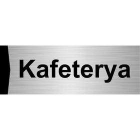 Özarslan Dizayn Kafeterya 10x20 cm Gümüş Renk Metal Yönlendirme Levhası