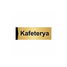 Özarslan Dizayn Kafeterya 5x20 cm Altın Renk Metal Yönlendirme Levhası