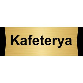 Özarslan Dizayn Kafeterya 5x20 cm Altın Renk Metal Yönlendirme Levhası
