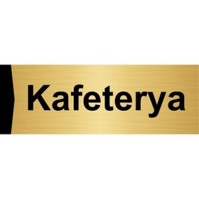 Özarslan Dizayn Kafeterya 5x20 cm Altın Renk Metal Yönlendirme Levhası