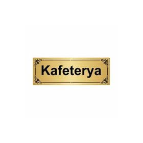 Özarslan Dizayn Kafeterya 7x20 cm Altın Renk Metal Yönlendirme Levhası