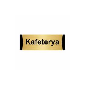 Özarslan Dizayn Kafeterya 7x20 cm Altın Renk Metal Yönlendirme Levhası