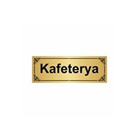 Özarslan Dizayn Kafeterya 7x20 cm Altın Renk Metal Yönlendirme Levhası