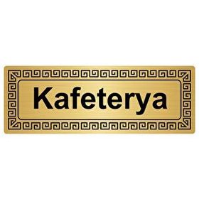 Özarslan Dizayn Kafeterya 7x20 cm Altın Renk Metal Yönlendirme Levhası