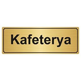 Özarslan Dizayn Kafeterya 7x20 cm Altın Renk Metal Yönlendirme Levhası