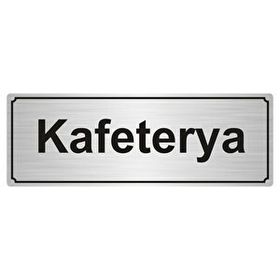 Özarslan Dizayn Kafeterya 7x20 cm Gümüş Renk Metal Yönlendirme Levhası