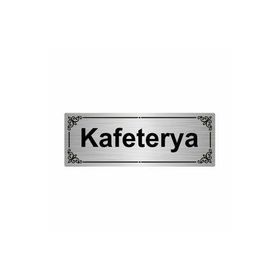 Özarslan Dizayn Kafeterya 7x20 cm Gümüş Renk Metal Yönlendirme Levhası