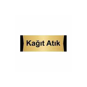 Özarslan Dizayn Kağıt Atık 10x20 cm Altın Renk Metal Yönlendirme Levhası