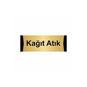 Özarslan Dizayn Kağıt Atık 10x20 cm Altın Renk Metal Yönlendirme Levhası