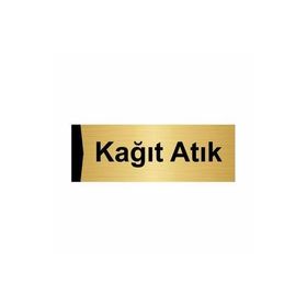 Özarslan Dizayn Kağıt Atık 5x20 cm Altın Renk Metal Yönlendirme Levhası
