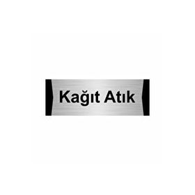 Özarslan Dizayn Kağıt Atık 5x20 cm Gümüş Renk Metal Yönlendirme Levhası